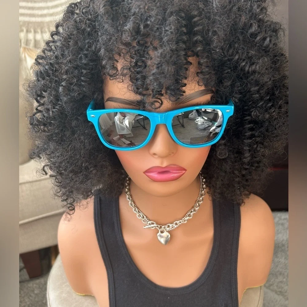✨NEW Stylish Neon Retro Blue mirror lens Sunglasses